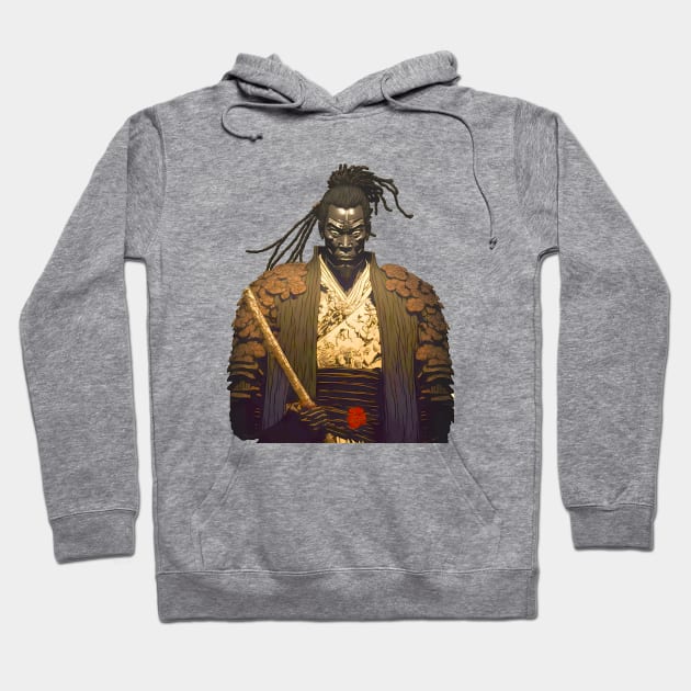 Yasuke the Black Samurai in Feudal Japan (1579) No. 1 Hoodie by Puff Sumo